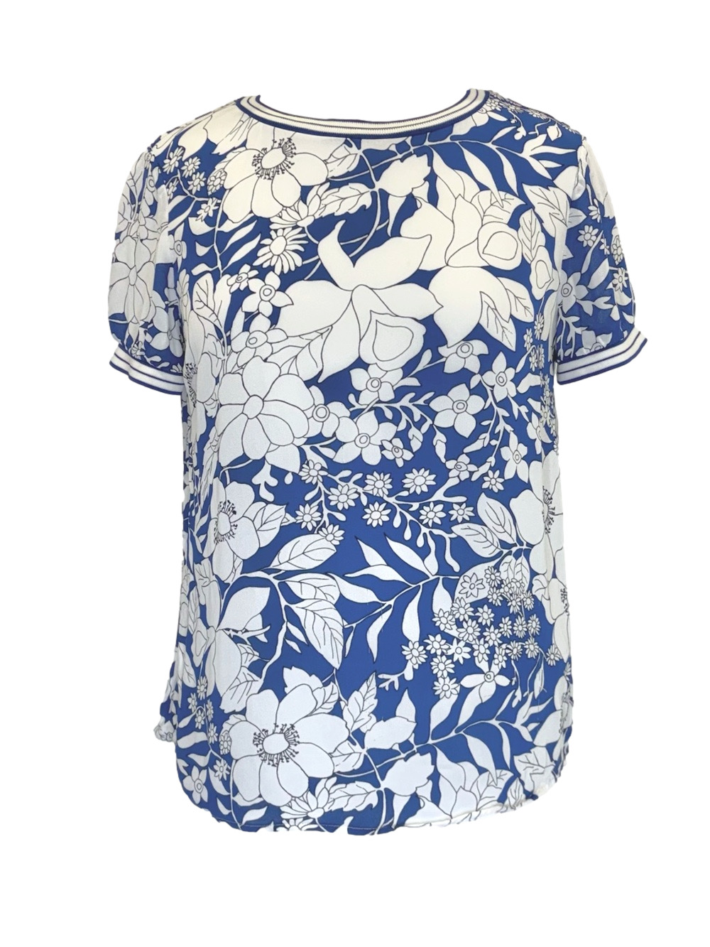 Brooks Brothers floral t-shirt blouse